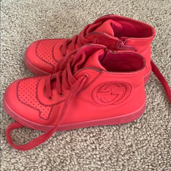 Gucci Other - Gucci 26 US toddler 9.5 hot pink sneakers high top